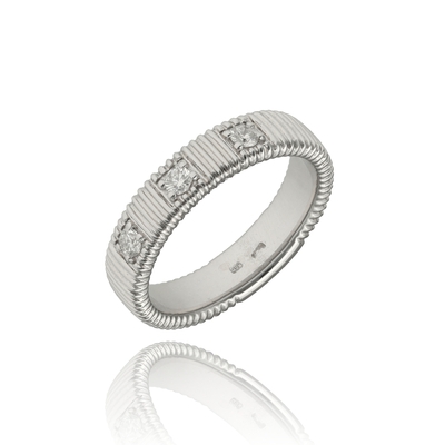 Fehér arany gyűrű 52-es méret (B42266_3I)